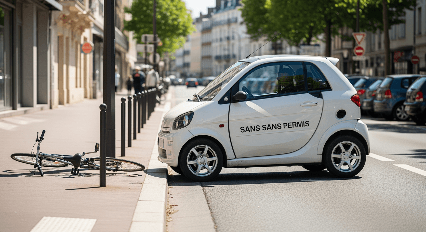 Exemple de sinistre auto — voiture sans permis