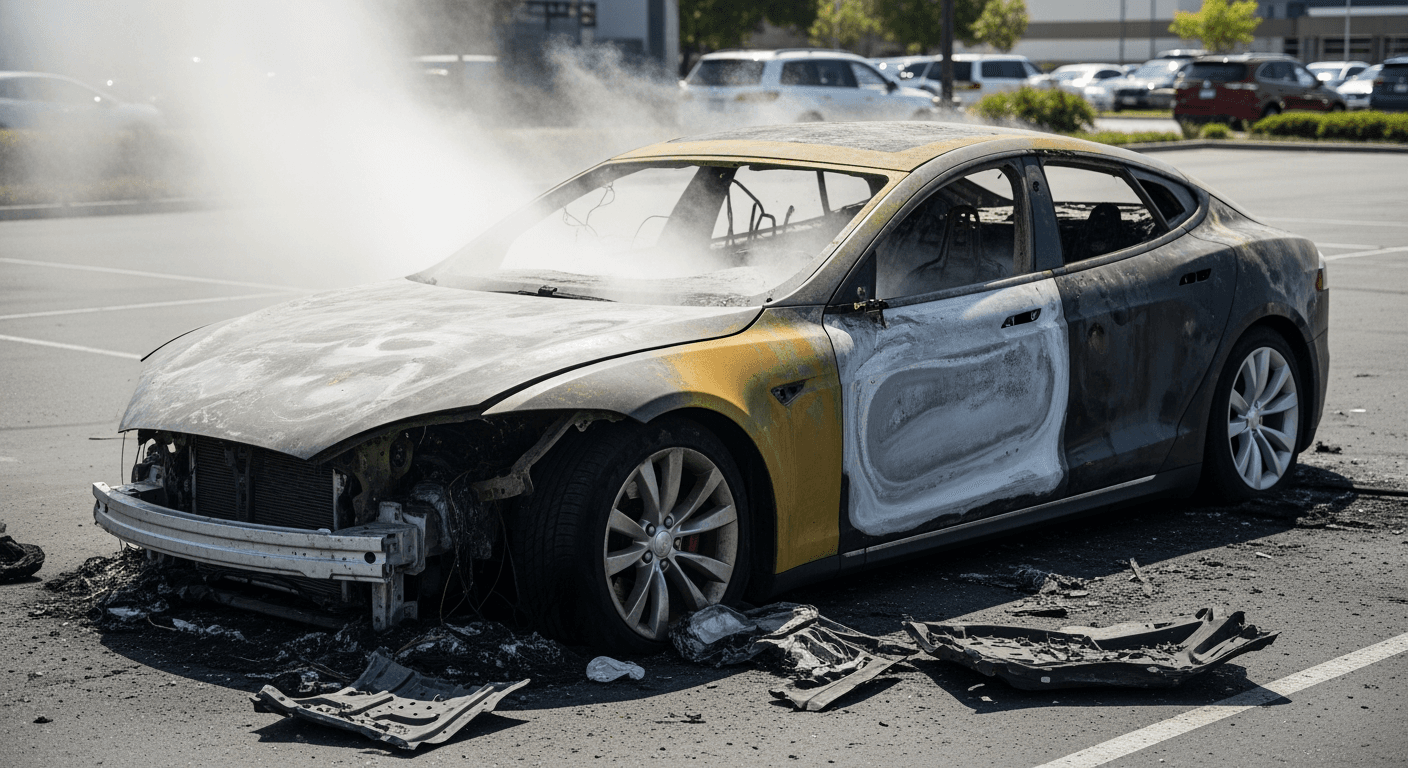 Exemple de sinistre auto — voiture électrique
