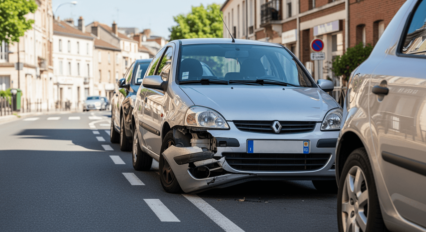 Exemple de sinistre auto — voiture d'occasion
